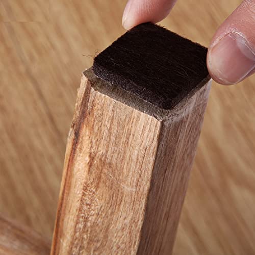 Iktu 100pcs Square Felt Pads for Furniture Noise Insulation Bumper Non-Slip Pads for Sofa Cabinet Chair Feet Floor Protector Brown (with Plastic Box) - Image 4