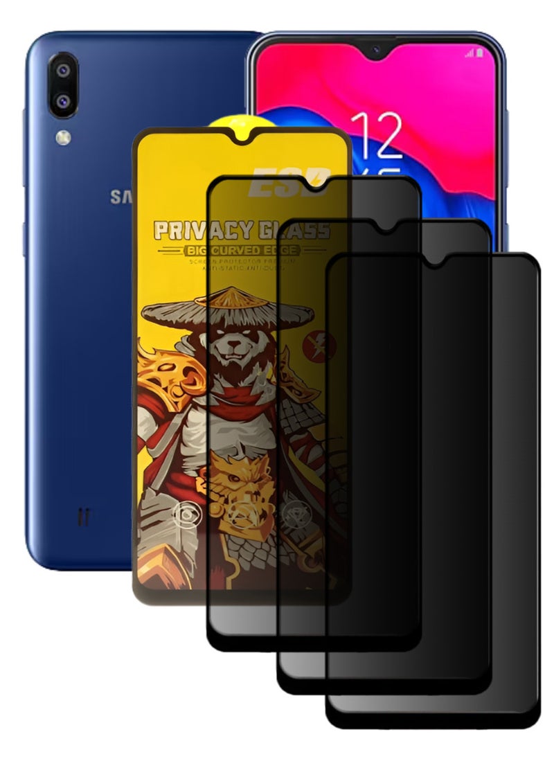 ESD 3 Pieces Tempered Dustproof Privacy Glass Screen Protector Compatible For Samsung Galaxy M10 - Image 1