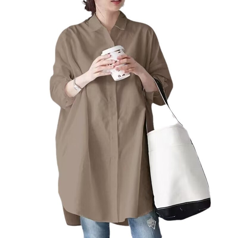 Women's Casual Blouse, Long Sleeve, Mid-Length - Image 4