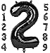 Mluchee 2 Numbers Balloon 40 Inch Black Two Balloon Number Birthday Decor 2nd 12 21st Party Celebration Decorations Graduations Wedding Baby Shower - Image 3