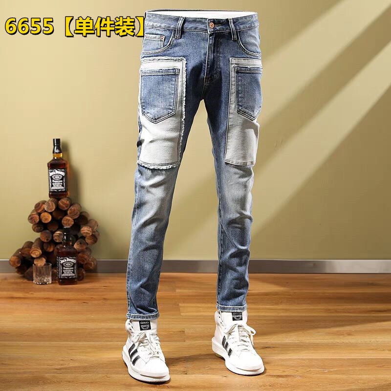 Unisex Classic Denim Jeans Loose Fit Daily Outdoor Wear - Image 1