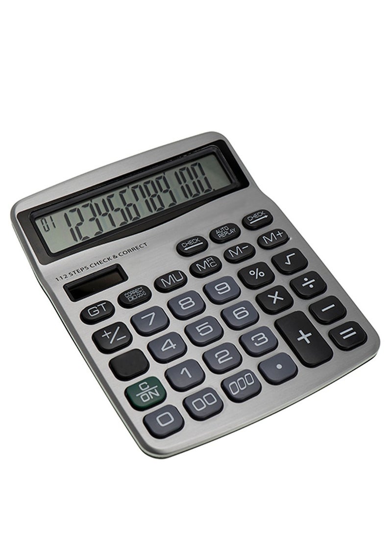 Generic High Quality Desktop Calculator 14-Digits and Two Power Big Number LCD Display Durable Plastic Key for offices, accountants, and personal use at home or school 