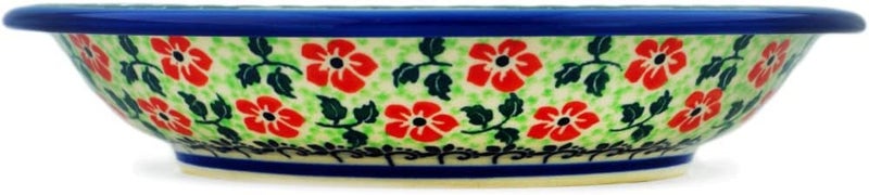 Polmedia Polish Pottery Polish Pottery 9inch Pasta Bowl Poppies Charm Theme Signature UNIKAT  Certificate of Authenticity  - Image 3