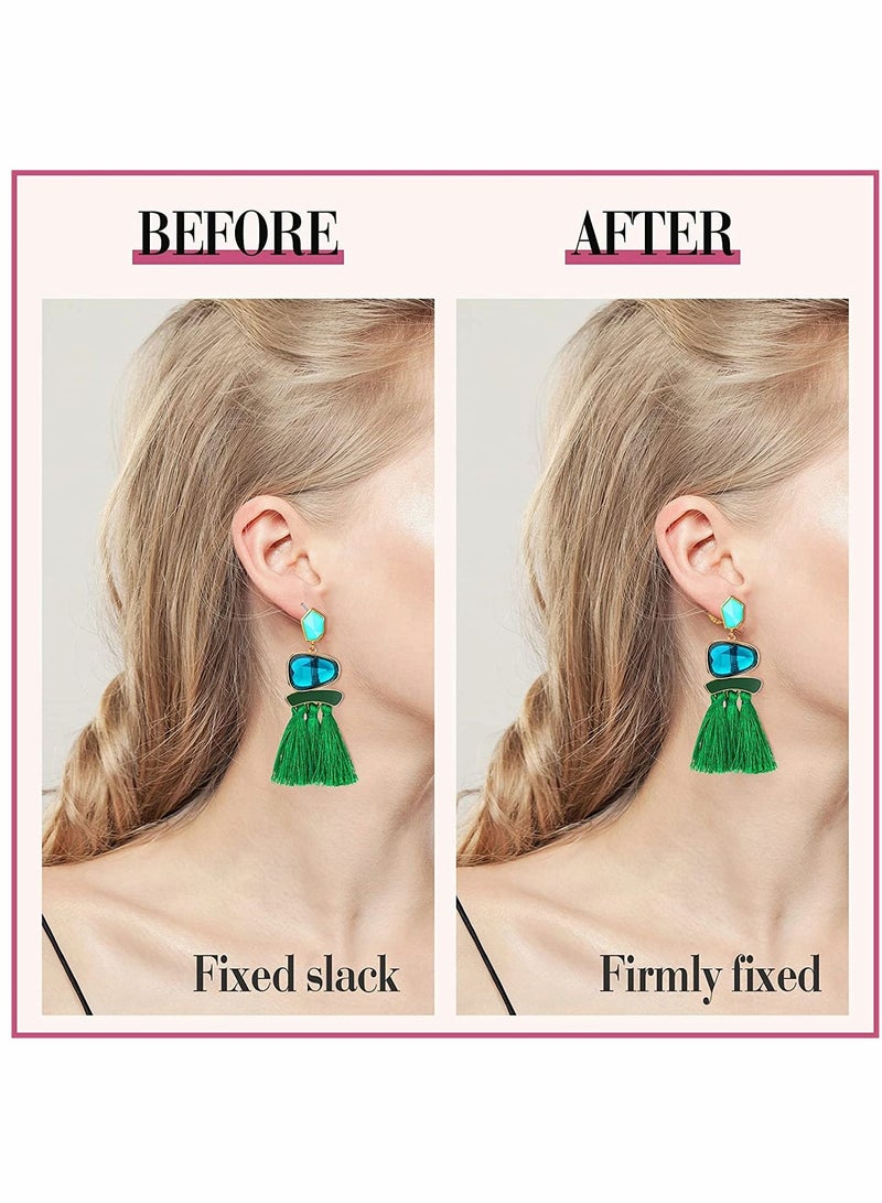 سيوسي ظهر حلق ، ظهر حلق جامبو ، ظهر حلق كبير ، ظهر حلق آمن ، ظهر حلق قابل للتعديل للأذن المتدلية ، دعم ثقيل 8 قطع (ذهبي ، 9 ملم) - Image 4