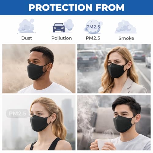 C-Cure KF94 Face Mask Fish Shape For Men & Women | Korean Face Mask With 4 Layer Protection | ISO And CE Certified |Anti Pollution Nose Mask (pack of 20) Black - Image 3