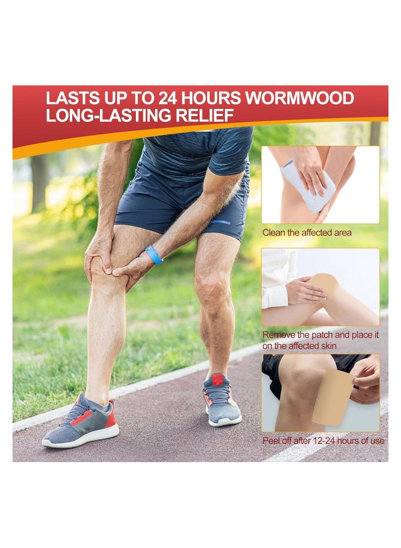 10 Pain Relief Patches for Knee, Muscle, Joint, and Back Pain - Natural Heat Plaster for Targeted Relief of Neck, Knee, and Bone Discomfort - 8-Hour Long-Lasting Effect - Image 2