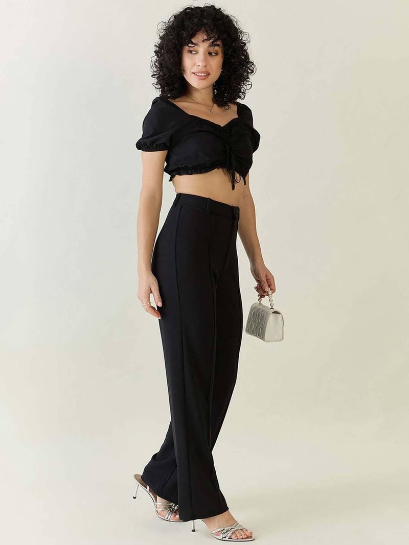 KOTTY Regular Fit Women Black Trousers - Image 5