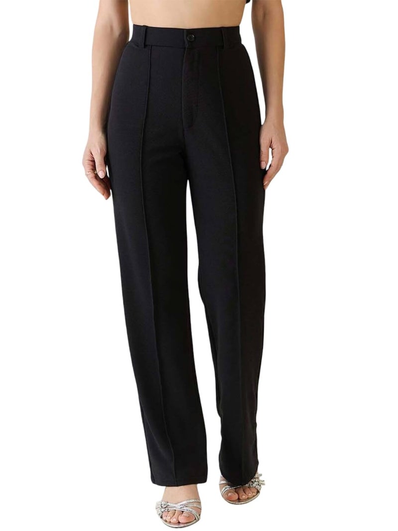 KOTTY Regular Fit Women Black Trousers - Image 1
