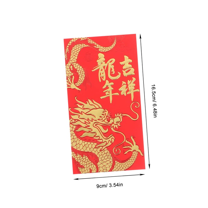 Chinese Red Envelopes Set of 6 Unique Designs for Lunar New Year Wedding Birthday Money Gifts - Image 3