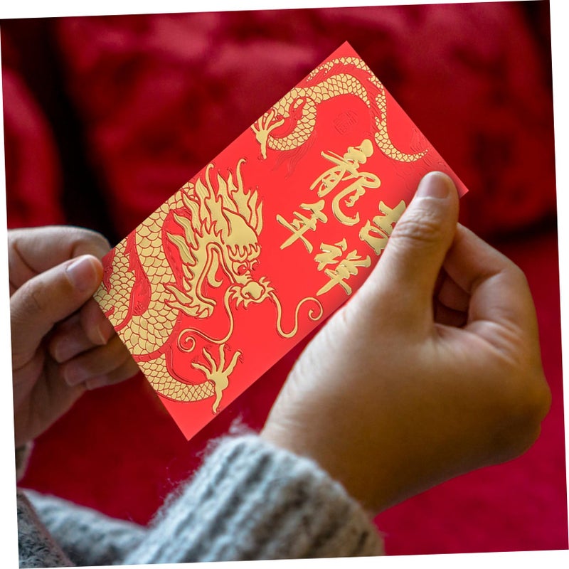 Chinese Red Envelopes Set of 6 Unique Designs for Lunar New Year Wedding Birthday Money Gifts - Image 4