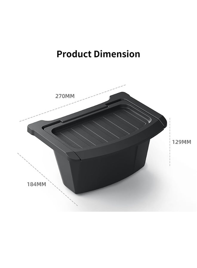 Rear Center Console Organizer for Tesla Model Y Juniper 2025 2026 Trash Can Backseat Storage Box 2nd Row Seat Organizer Bin - Image 2