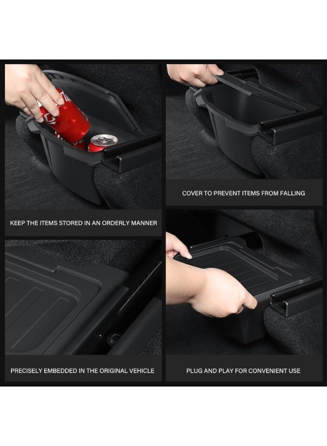 Rear Center Console Organizer for Tesla Model Y Juniper 2025 2026 Trash Can Backseat Storage Box 2nd Row Seat Organizer Bin - Image 5