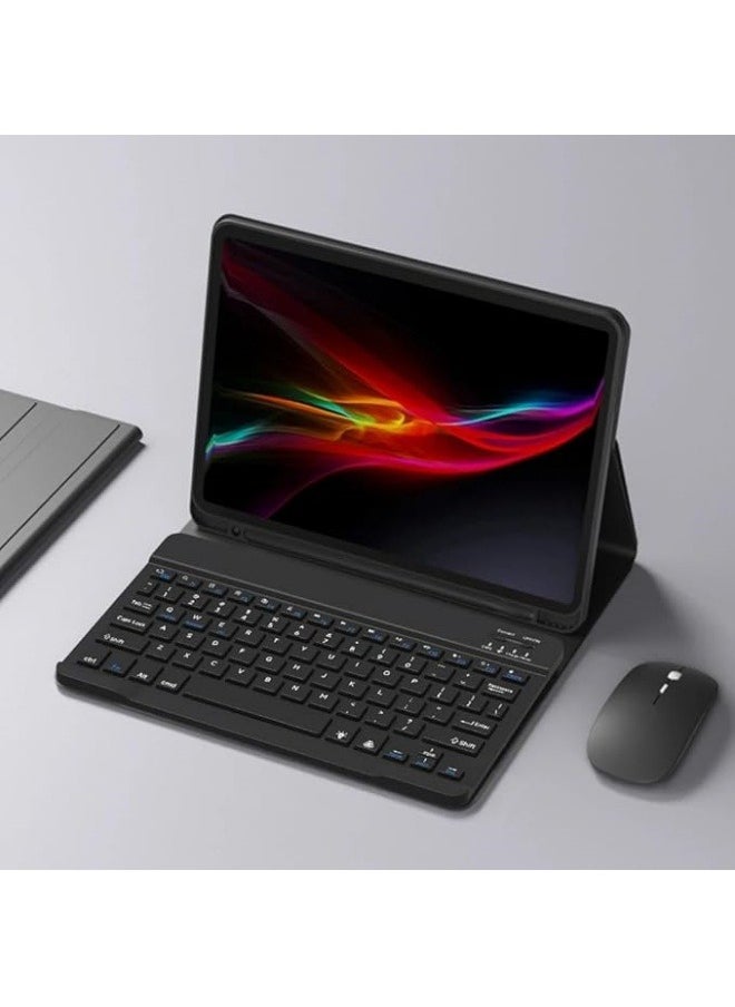 ماركة غير محددة - حافظة لوحة مفاتيح عربية وإنجليزية لجهاز iPad Air 11 بوصة (M2) 2024، غلاف ذكي خفيف الوزن مع لوحة مفاتيح قابلة للفصل وفأرة بلوتوث وحامل قلم. - Image 1