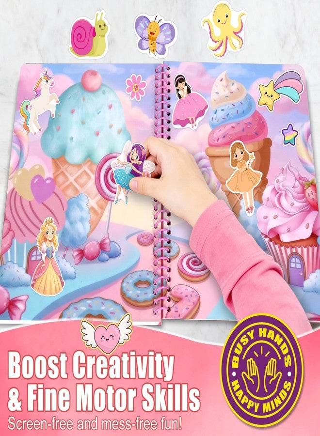 Cosomia Jelly Sticker Book for Kids 3-5, Waterproof Reusable Sticker Book for Toddlers, Easy to Clean Road Trip Activities, Easter Basket Stuffers & Easter Gifts for Toddlers (Princess) - Image 2