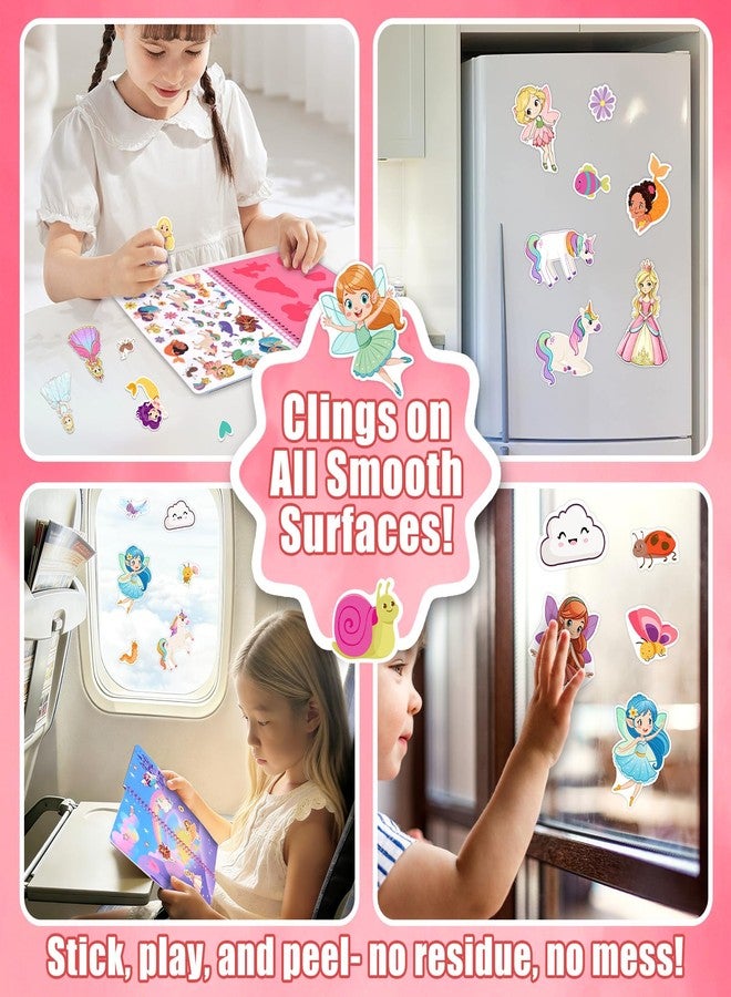 Cosomia Jelly Sticker Book for Kids 3-5, Waterproof Reusable Sticker Book for Toddlers, Easy to Clean Road Trip Activities, Easter Basket Stuffers & Easter Gifts for Toddlers (Princess) - Image 3