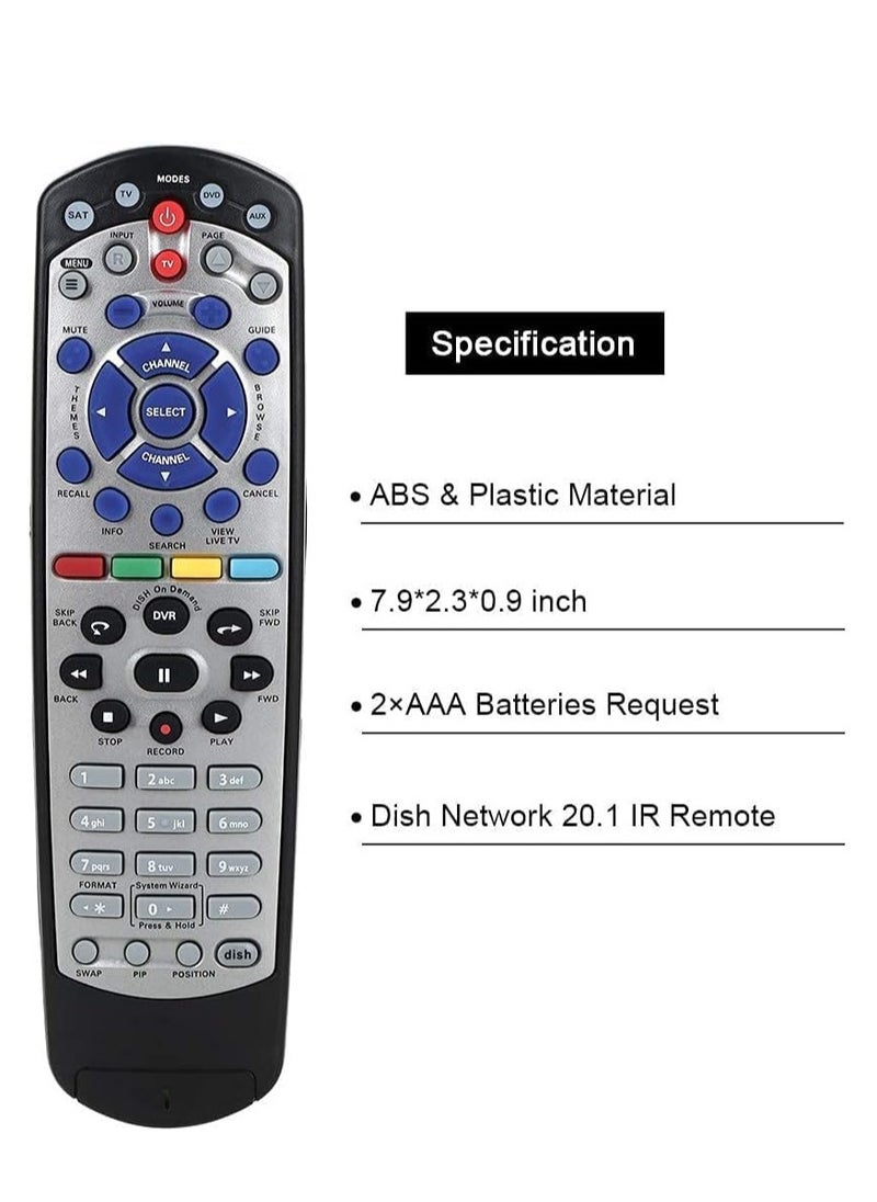 ELTRAZONE - Universal Replacement Remote Control Compatible for Dish Network 20.1 IR Remote Control TV1 - Image 1