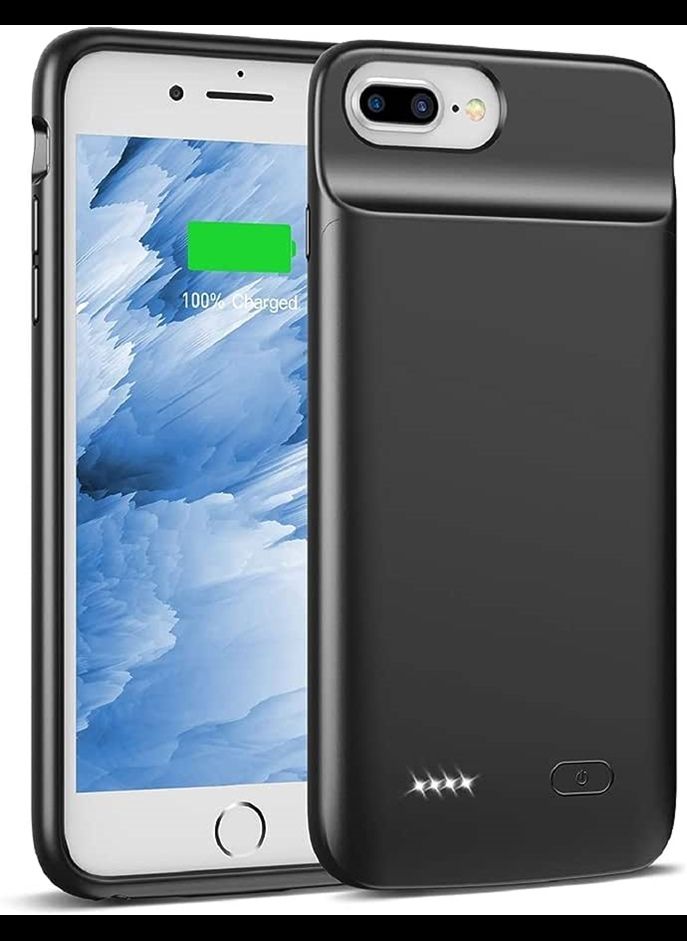 AWH - AWH Battery Case for iPhone 6s Plus/6 Plus/7 Plus/8 Plus,4000mAh Portable Charging Case External Battery Pack for iPhone 6s Plus/6 Plus/7 Plus/8 Plus Rechargeable Charger Case Backup Power Bank. - Image 1