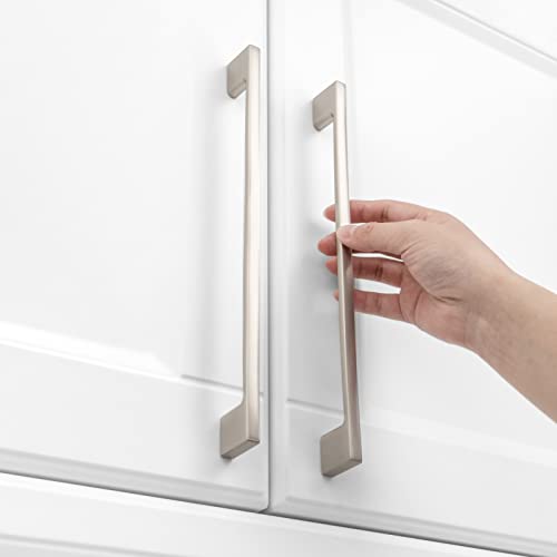 KOOFIZO 1 Pack 8-4/5 Inch Brushed Nickel Kitchen Cabinet Pulls Stain Nickel Cabinet Handles Silver Cabinet Hardware for Kitchen Cabinets Drawer P01 Dresser Cupboard Bedroom Bathroom - Image 4