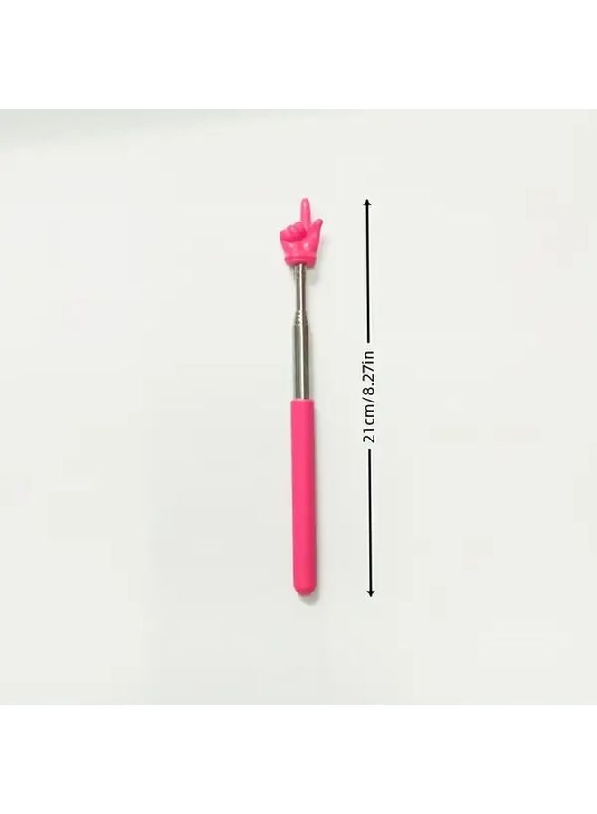 Retractable High-Gloss Reading Stick Pointer, Bright Purple Teaching Aid for School - Image 2