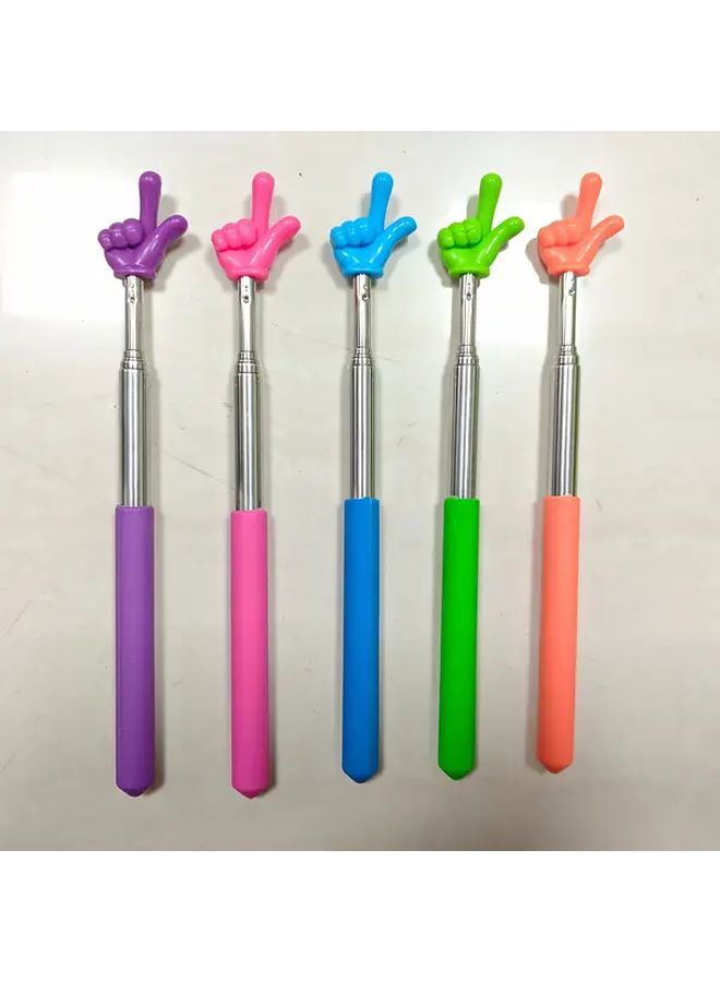 Retractable High-Gloss Reading Stick Pointer, Bright Purple Teaching Aid for School - Image 1