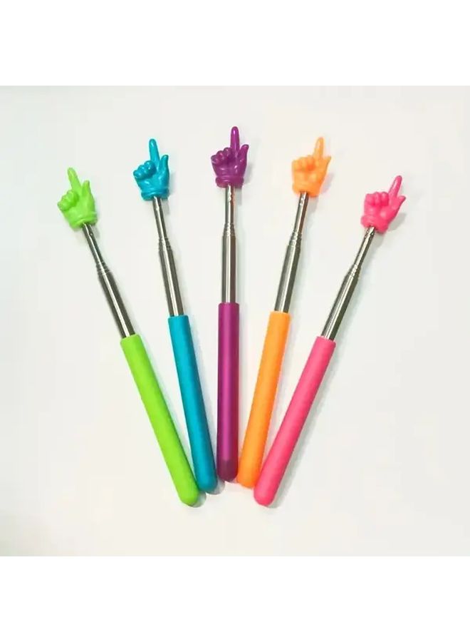 Retractable High-Gloss Reading Stick Pointer, Bright Purple Teaching Aid for School - Image 4