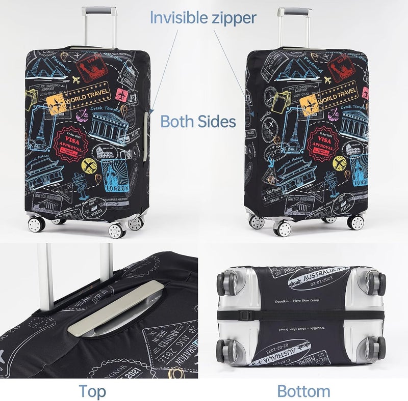 MAKINGTEC Washable Luggage Cover for 26-28 Inch Suitcases - Anti-Scratch Protector - Image 2