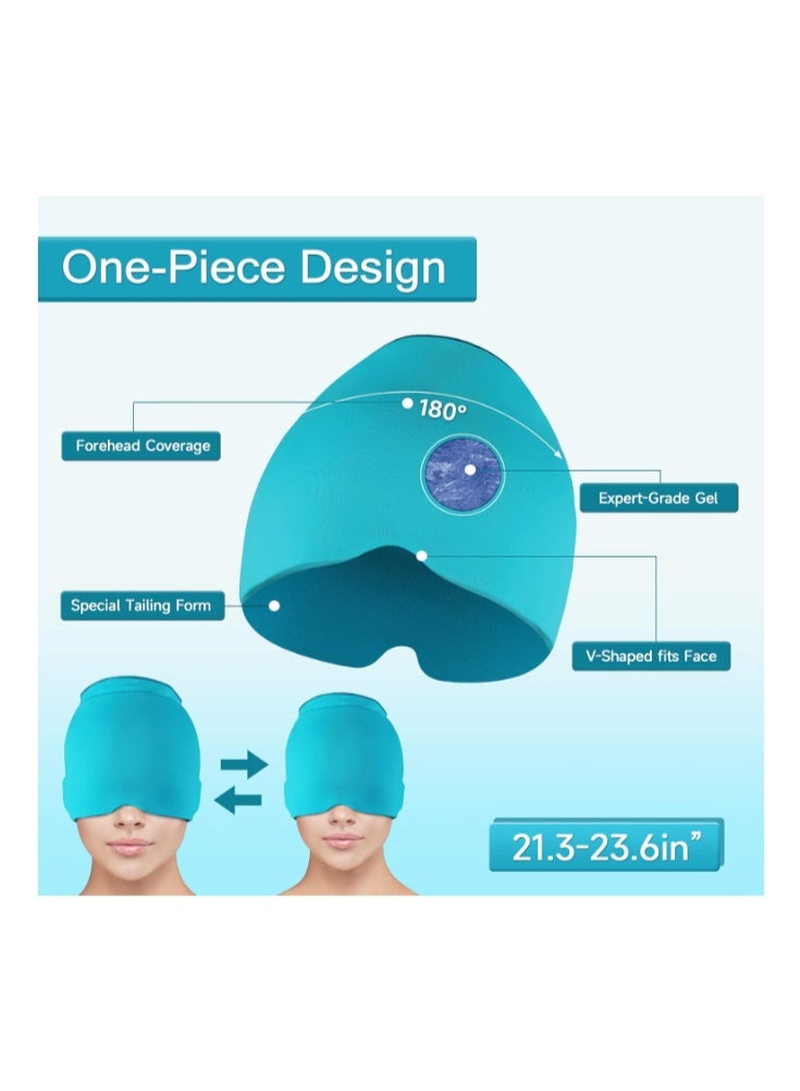 VANLON Headache Hat for Migraine, Headache Migraine Relief Cap for Tension Headache Migraine Relief, One Size Fits All Headache Hat with Reusable Ice Gel Pack for Puffy Eyes, Sinus & Stress Relief - Image 3