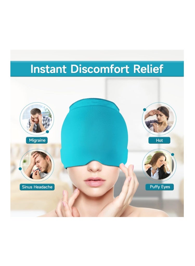 VANLON Headache Hat for Migraine, Headache Migraine Relief Cap for Tension Headache Migraine Relief, One Size Fits All Headache Hat with Reusable Ice Gel Pack for Puffy Eyes, Sinus & Stress Relief - Image 5