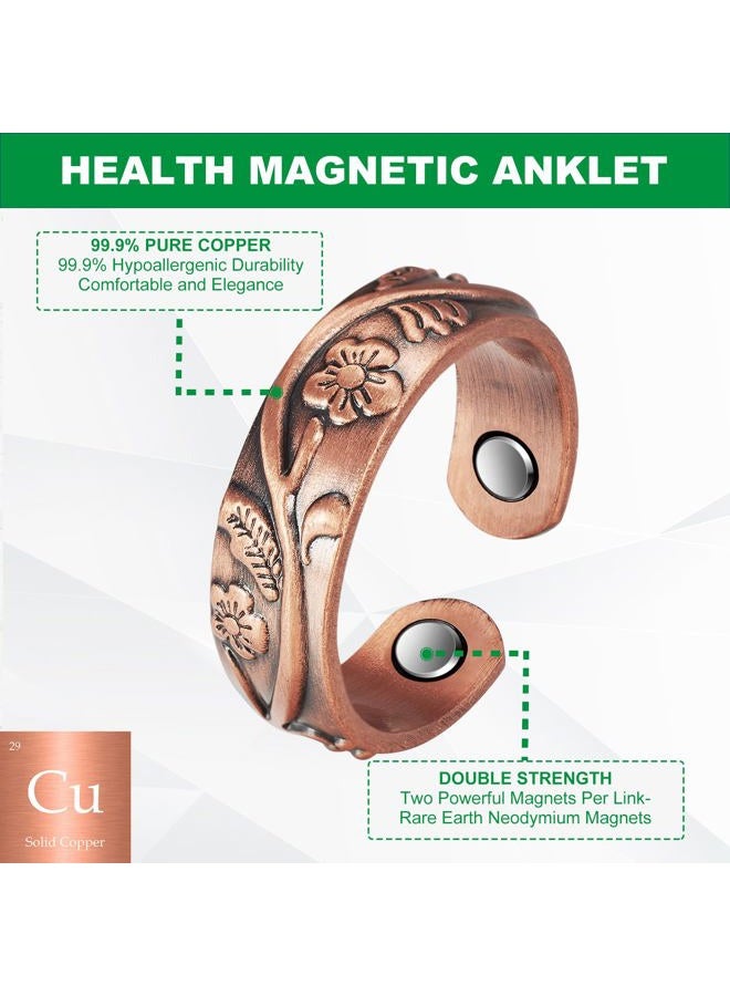 Wollet 99.9% Pure Copper Ring with 3Pcs Magnets Magnetic Rings Women, Fingers, Thumb, copper, Agate - Image 3