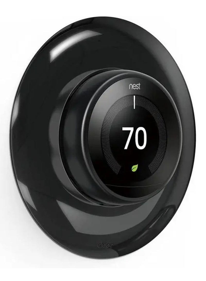 Elago Wall Plate Cover Suitable for Google Nest Thermostat Wall Plate Compatible with Nest Learning Thermostat 1st/2nd/3rd - Mirror Black - Image 1
