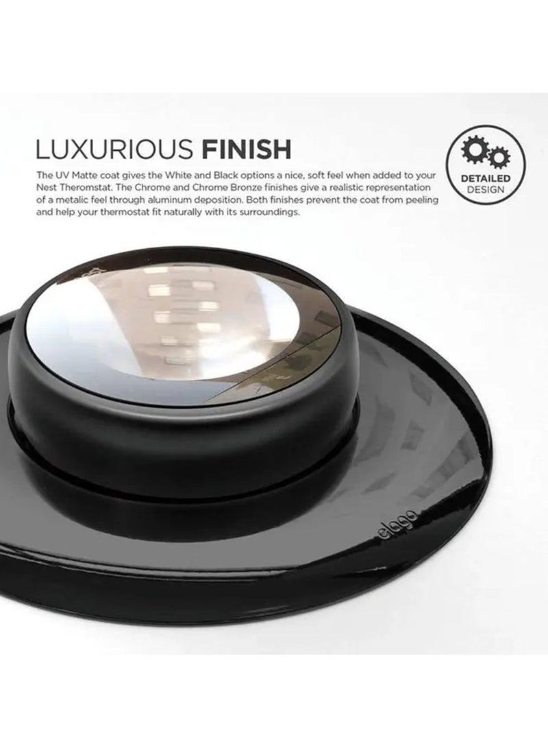 Elago Wall Plate Cover Suitable for Google Nest Thermostat Wall Plate Compatible with Nest Learning Thermostat 1st/2nd/3rd - Mirror Black - Image 3