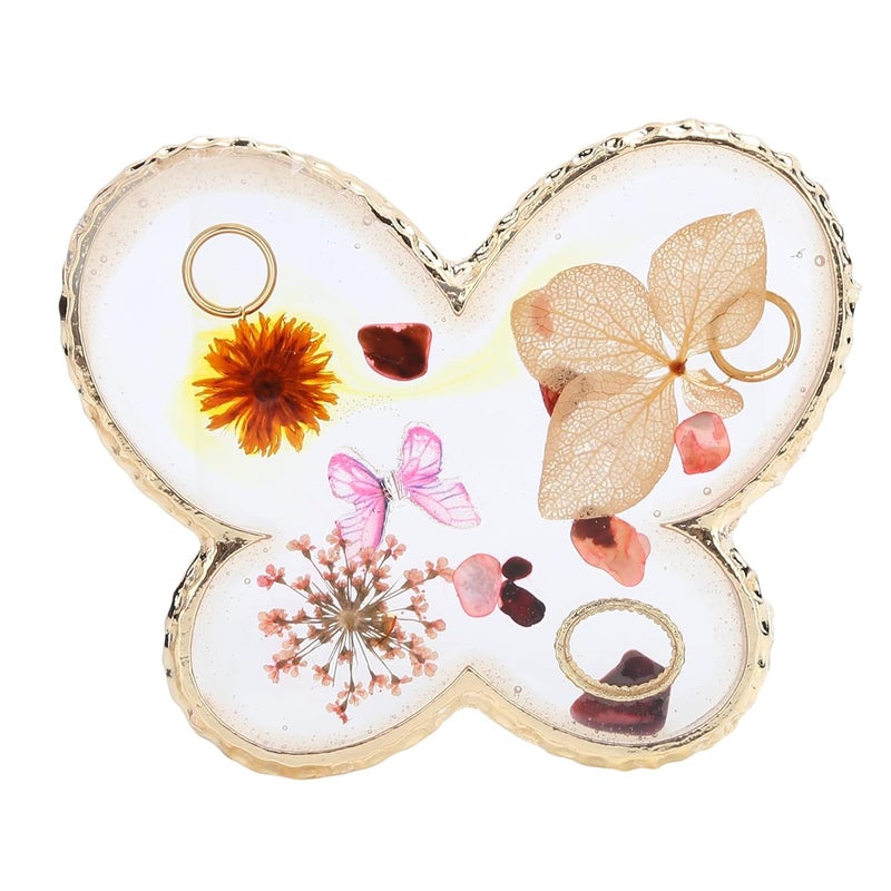 4Pcs Nail Art Mixing Palette Set, Nail Polish Palette with Gold Electroplated, Decorative Manicure Plate for Gel Lipstick Paint Display, Multi - Use Nail Palette Board for Hom - Image 5