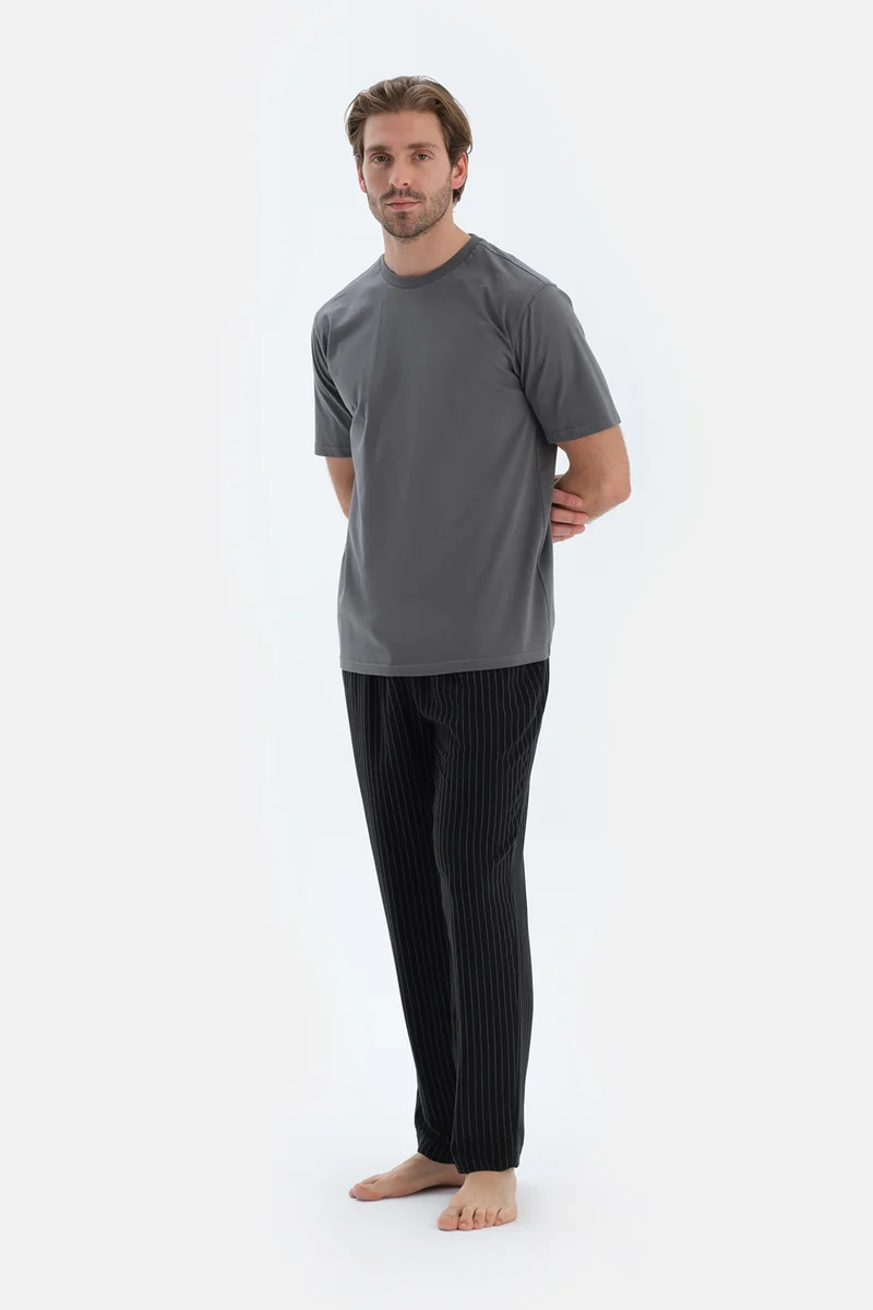 dagi Striped Trousers Viscose Mid Rise Regular/Classic Fit Sleepwear