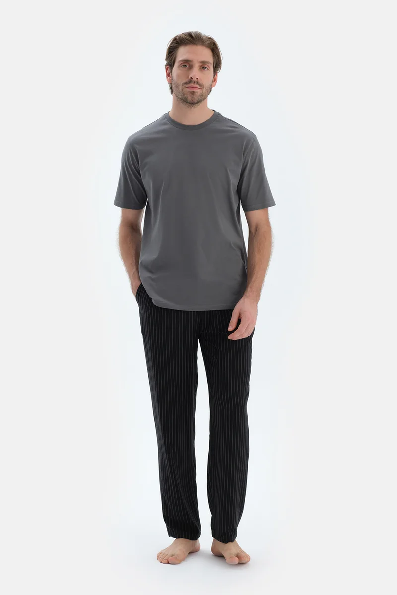 dagi Striped Trousers Viscose Mid Rise Regular/Classic Fit Sleepwear