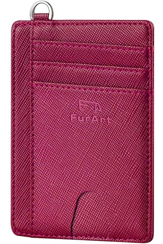 FurArt Slim Minimalist Wallet, Front Pocket Wallets, RFID Blocking, Credit Card Holder for Men-Burgundy - Image 1