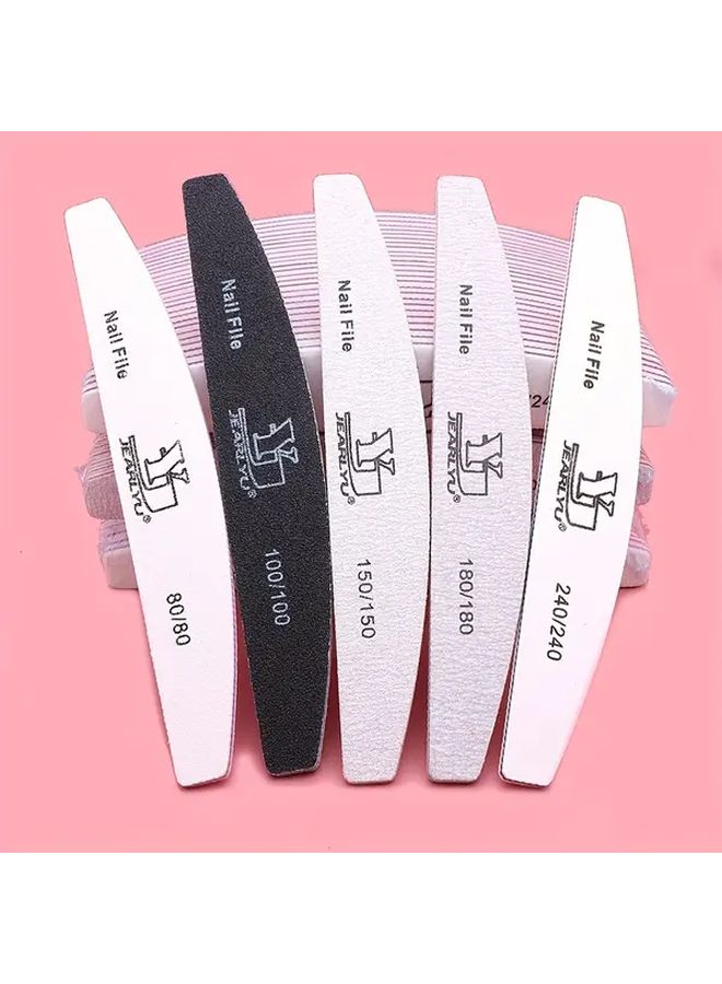 10 Pcs 180 180 Grit Double Sided Buffer Nail Files Professional Salon Manicure Tools - Image 1