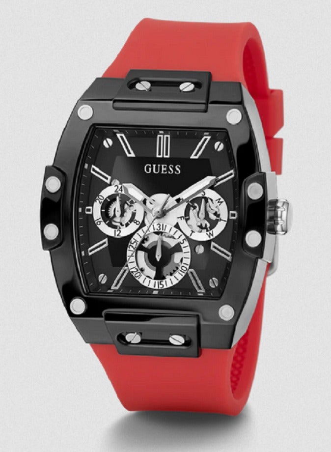 GUESS Mens Red Black Multi-function Watch - Image 2