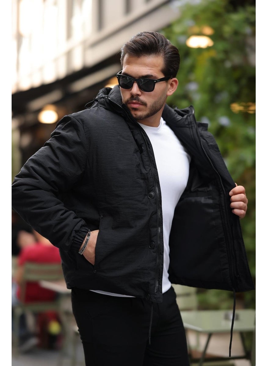 Oversize Pocket Detailed Hooded Lightweight Puffer Jacket - Black - pzsku/Z30E12573A24B08C5E2F9Z/45/_/1741192080/3be9ffea-d282-40b1-a83e-22b37abcd079