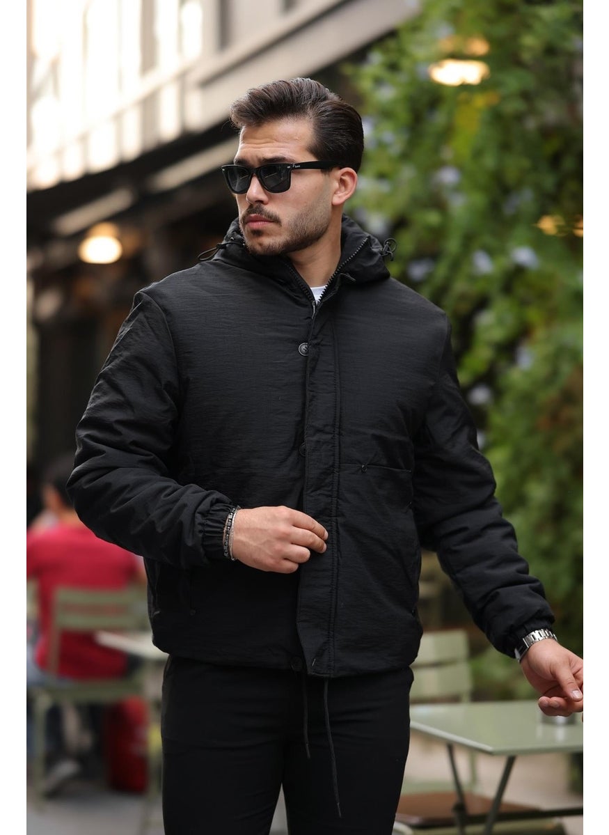 Oversize Pocket Detailed Hooded Lightweight Puffer Jacket - Black - pzsku/Z30E12573A24B08C5E2F9Z/45/_/1741192083/c7ce6193-a3f8-4577-8467-d153c0a5c4e8