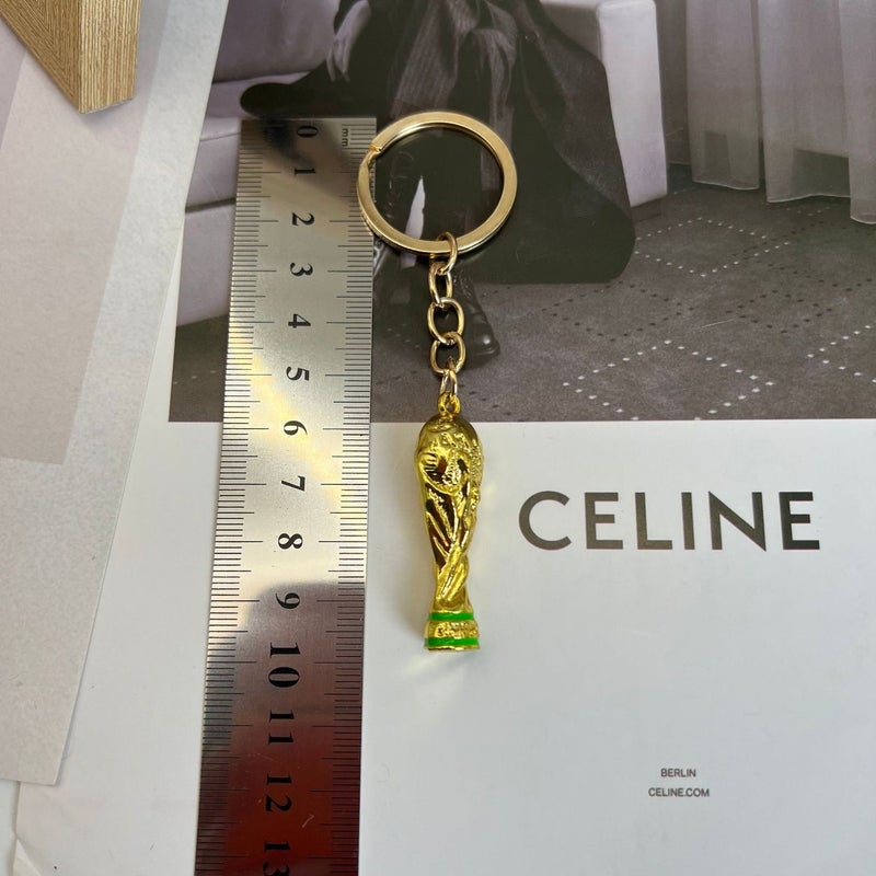 2026 World Cup Football Keychain with World Cup Trophy Pendant - Creative Fan Gift - Image 1