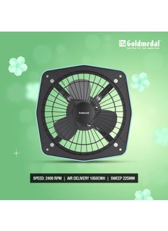 GOLD MEDAL Goldmedal Havoc Plus 225 MM Ventilation Fan for Kitchen Bathroom and Office with Strong Air Suction Cutout Size 225 mm Grey  - Image 4