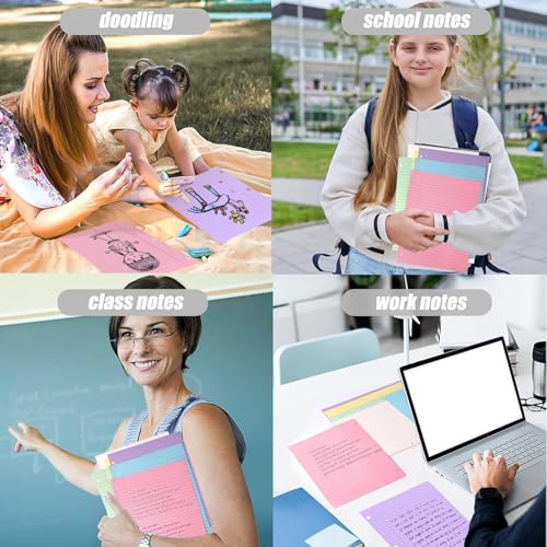 HIBOX 100 Sheets Loose Leaf Paper, 8 x 10-1/2 Inch, 3 Hole Punched Wide Ruled White Filler Notebook Paper for 3 Ring Binders, Ideal for School Notes, Organizing Classwork, School Supplies - Image 5