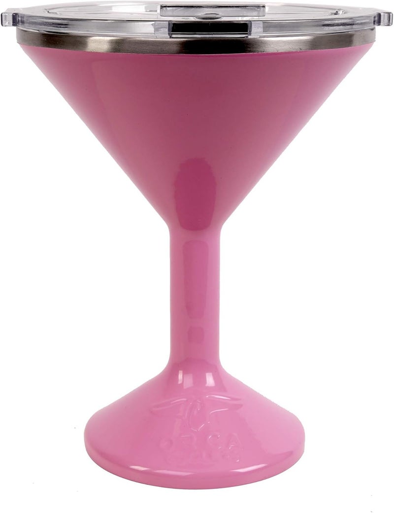 ORCA Chasertini Insulated Martini Style Sipping Cup with Lid - Stainless Steel for Outdoor, Picnic, Poolside, Beach or Patio Party - Dusty Rose - Image 1