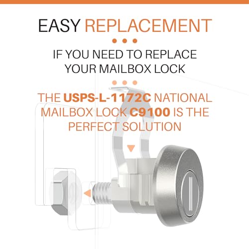 Xinxinlin L-1172C National Mailbox Lock Replacement C9100 - with 3 Keys, Replacement for USPS Mailbox Key Lock - Image 4