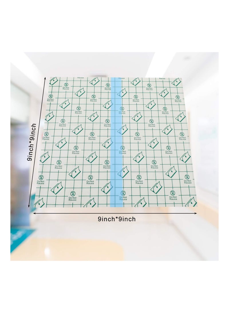 SYOSI 24Pcs Waterproof Bandage 9x9In Transparent Film Dressing Patch Adhesive Bandage Tape for Showering Swimming Protector - Image 4