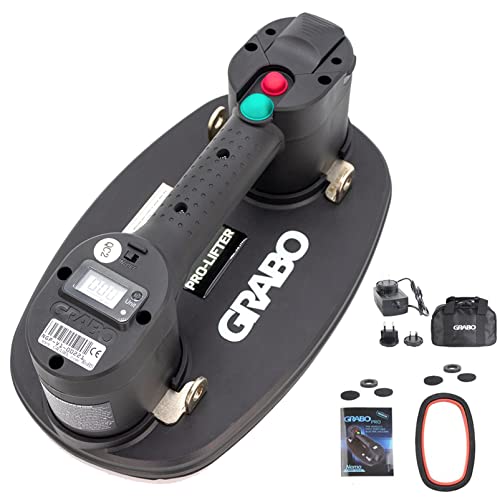 GRABO Pro-Lifter 20 Portable Electric Vacuum Cup Lifter for granite, Tiles, Stone ,Wood, Glass, Concrete Pavers, Drywall Lifter Tool 375lbs Max Load - Image 1