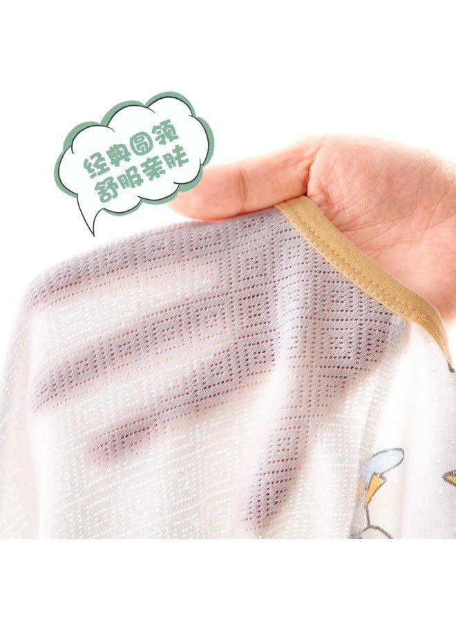 Doxiluka Baby Summer Thin Romper Long Sleeve Air-conditioning Outfit Unisex Newborn Bamboo Cotton Homewear Infant Onesie - Image 4