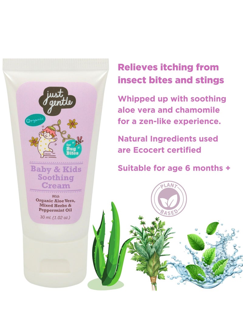 Just Gentle Baby Bite Relief Cream - Organic Aloe Vera & Lavender Oil, Soothes & Relieves Insect Bites, 30ml  - Image 4