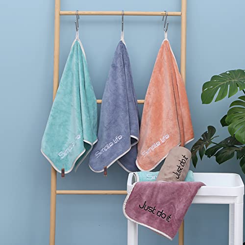 CLUZE Microfiber Face Towel Set, Super Soft Quick Drying Workout Sweat Towels, Hanging And Absorbent Hand Towel For Gym, Bathroom (40X60 Cm,Pack Of 4) (Green, Blue, Pink, Brown), 180 TC - Image 1