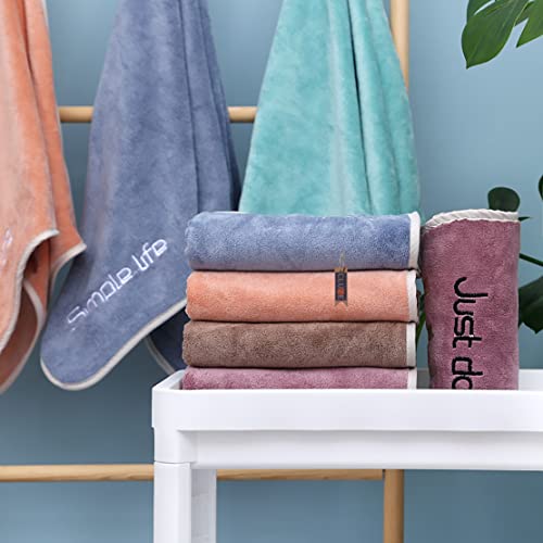 CLUZE Microfiber Face Towel Set, Super Soft Quick Drying Workout Sweat Towels, Hanging And Absorbent Hand Towel For Gym, Bathroom (40X60 Cm,Pack Of 4) (Green, Blue, Pink, Brown), 180 TC - Image 2